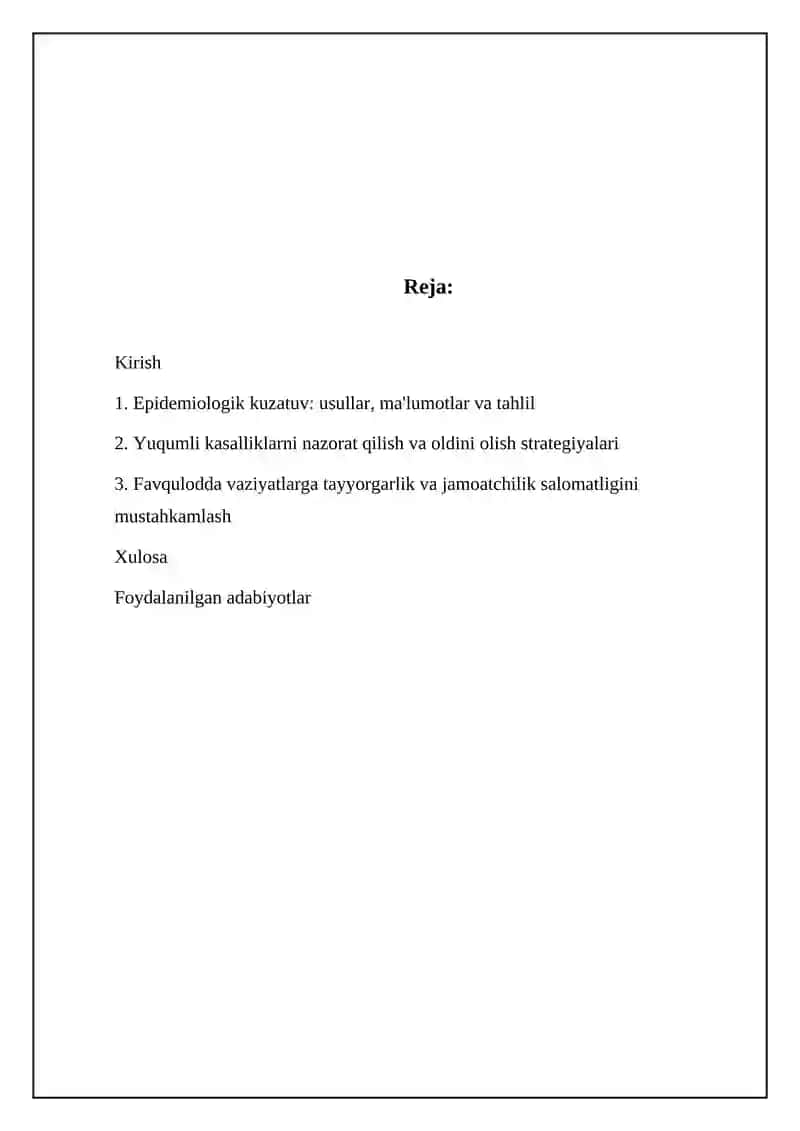 Epidemiologik kuzatuv: usullar, ma'lumotlar va tahlil 2