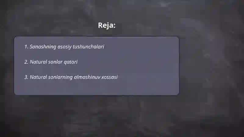 Sanashni oʼrganamiz 2
