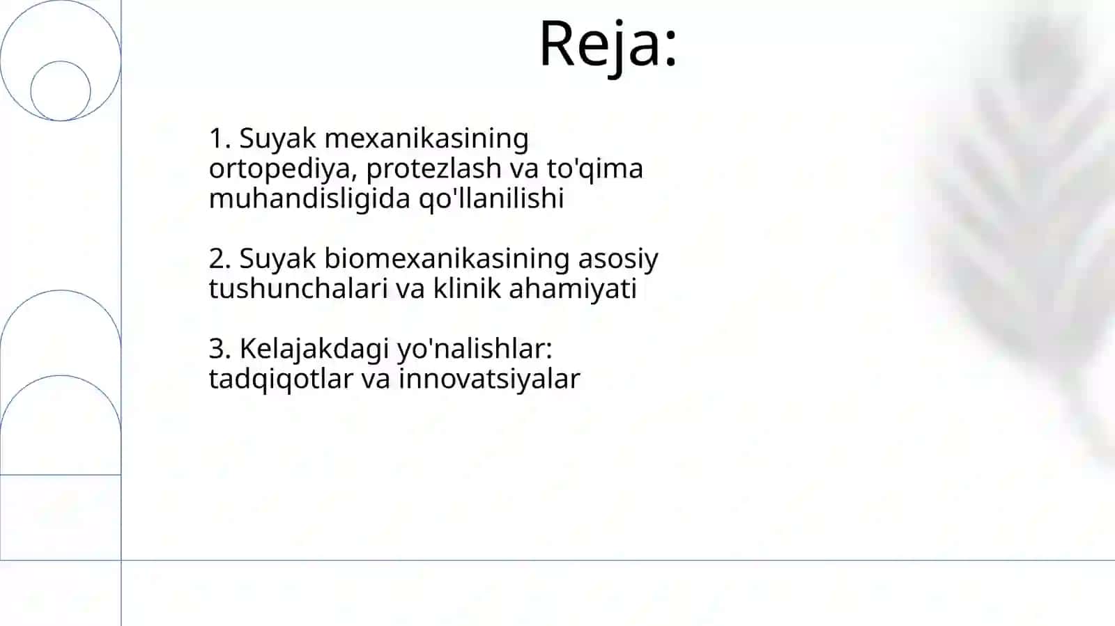 Suyakmexanikasini ortopediya, protezlash va to'qima muhandisligida qo'llanilishi 2
