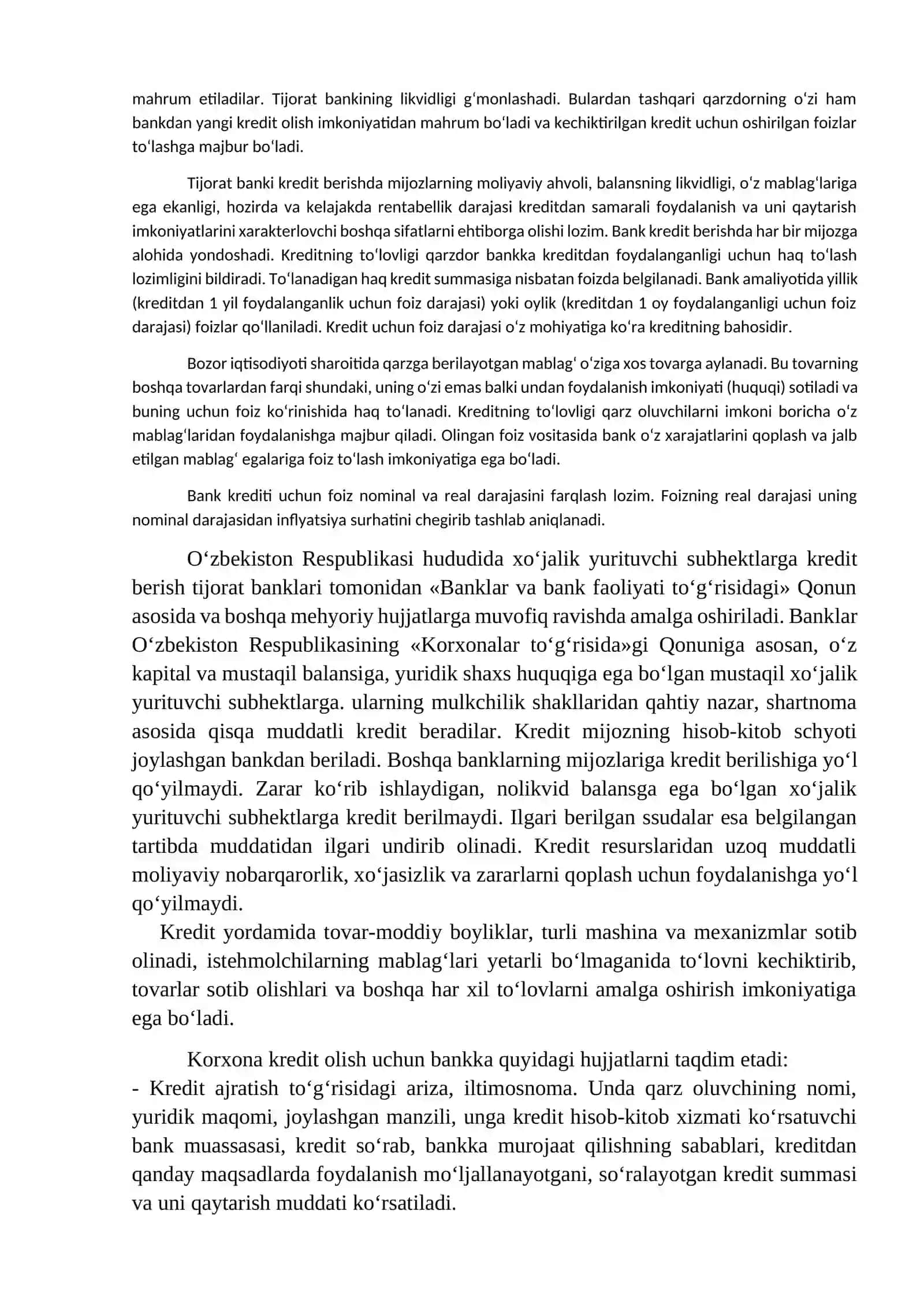 60-mavzu; Qisqa muddatli bank kreditlari va qarzlar bo‘yicha majburiyatlarni hisobga olish 2