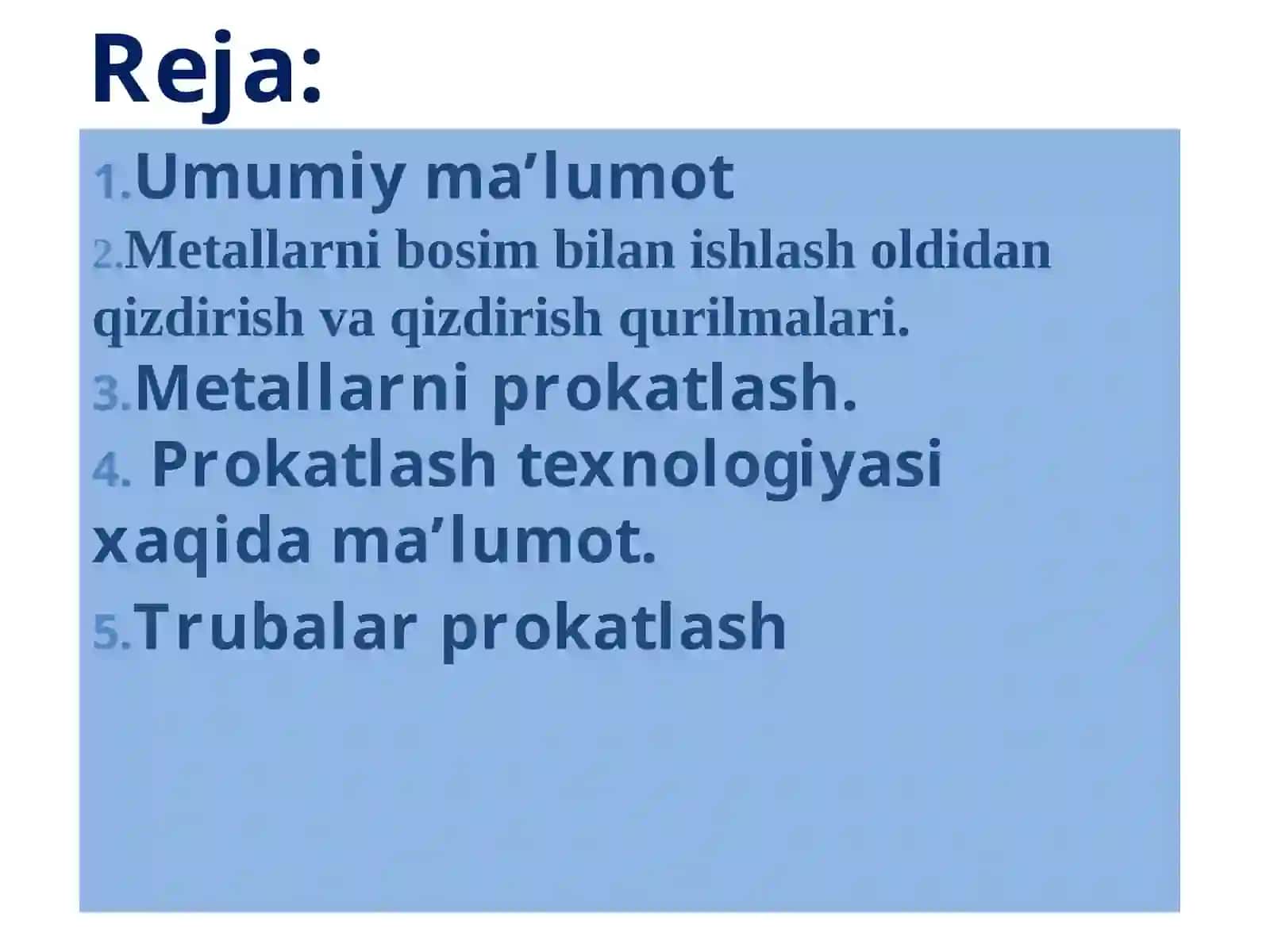 Metallarni bosim bilan ishlash asoslari 2