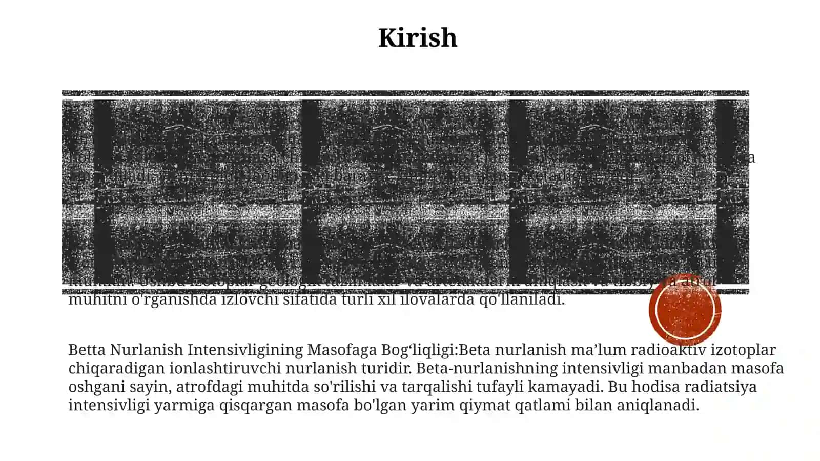 Uzoq Yashovchi Radioaktiv Izotopning Yarim Yemirilish Davri 2
