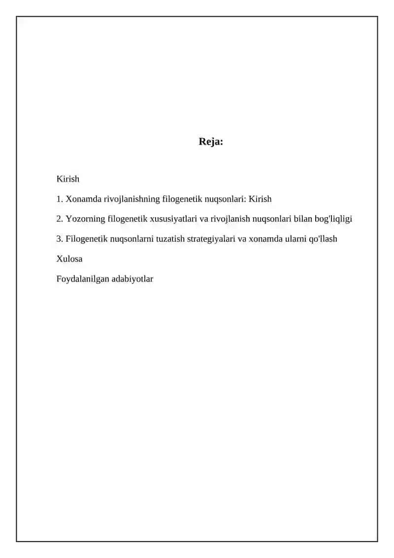 Odamda rivojlanishning filogenetik nuqsonlari 2