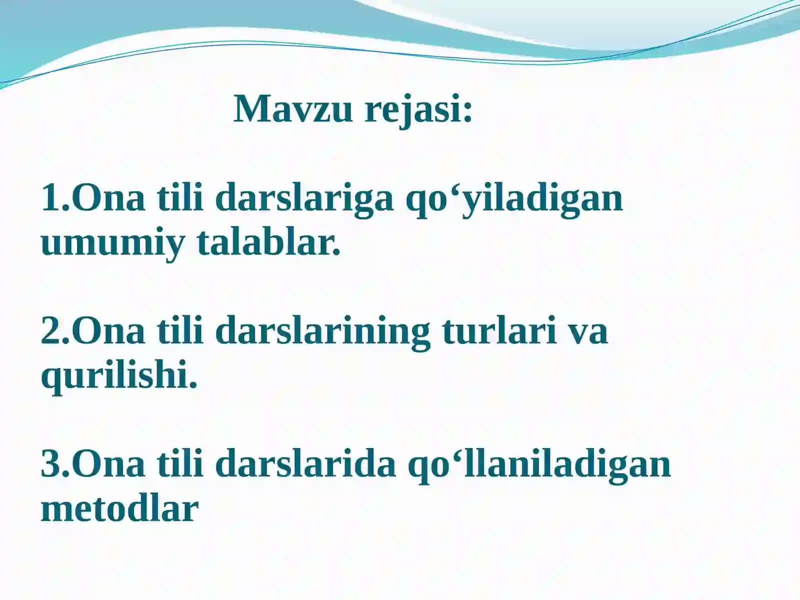 Boshlang‘ich sinflarda ona tili darslarining turlari va ularga qo‘yilgan talablar 2