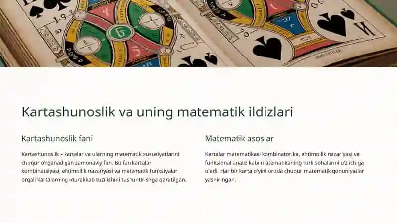 Kartalarning Matematik Asosi 2