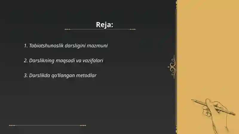 Tabiatshunoslik darsligini tahlil qilish va taqrizini yozish 2