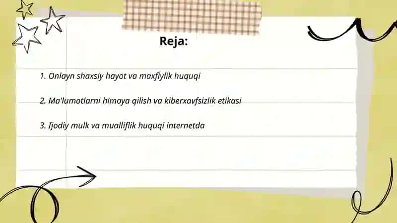 Onlayn shaxsiy hayot va maxfiylik huquqi 2