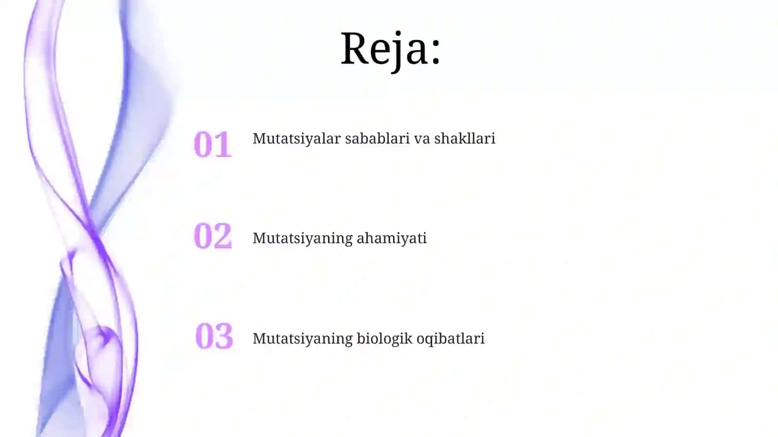 Mutatsiya sabablari shakllari ahamiyati va biologik oqibati 2