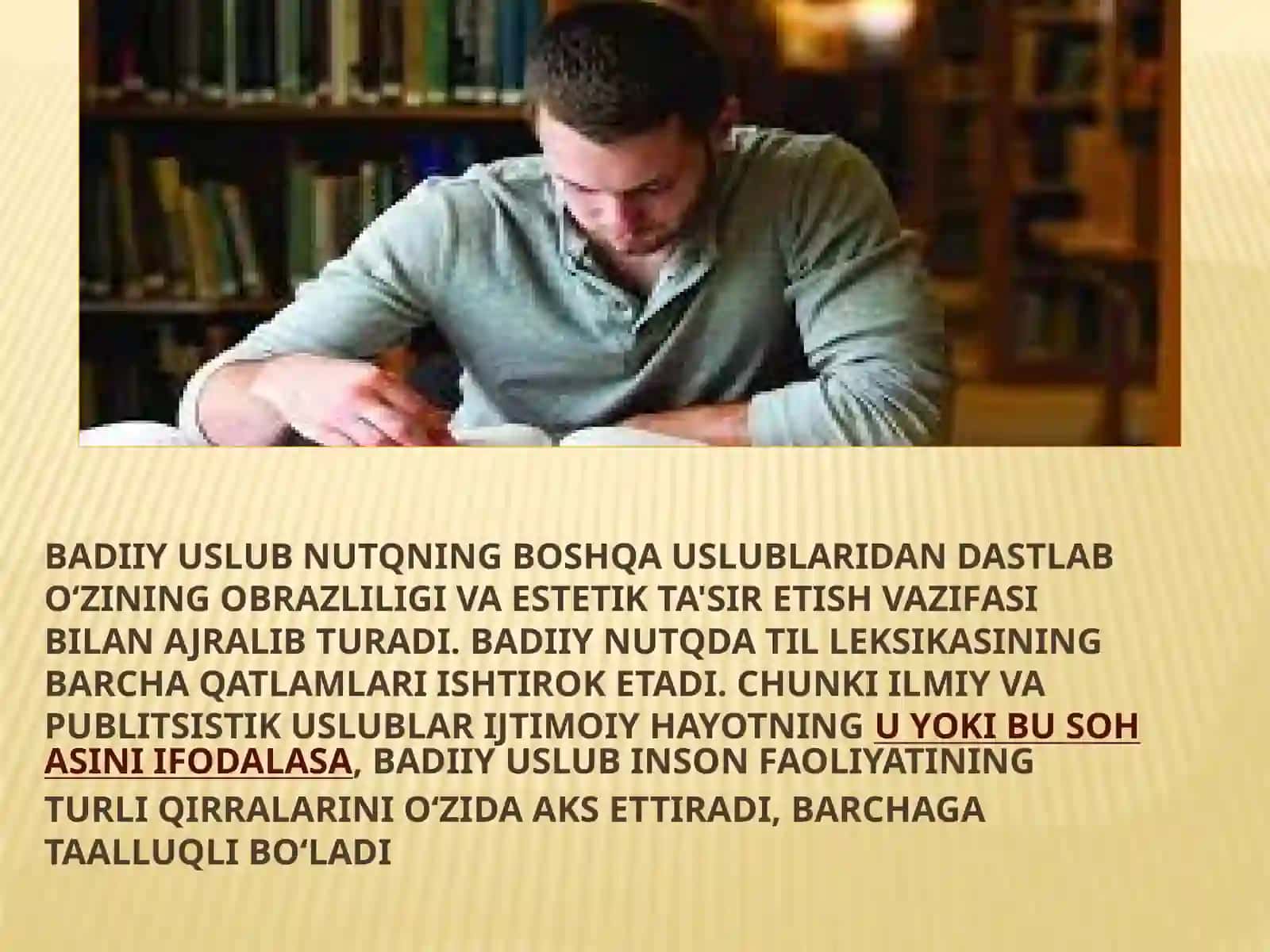 Badiiy uslub va uning xususiyatlari 2