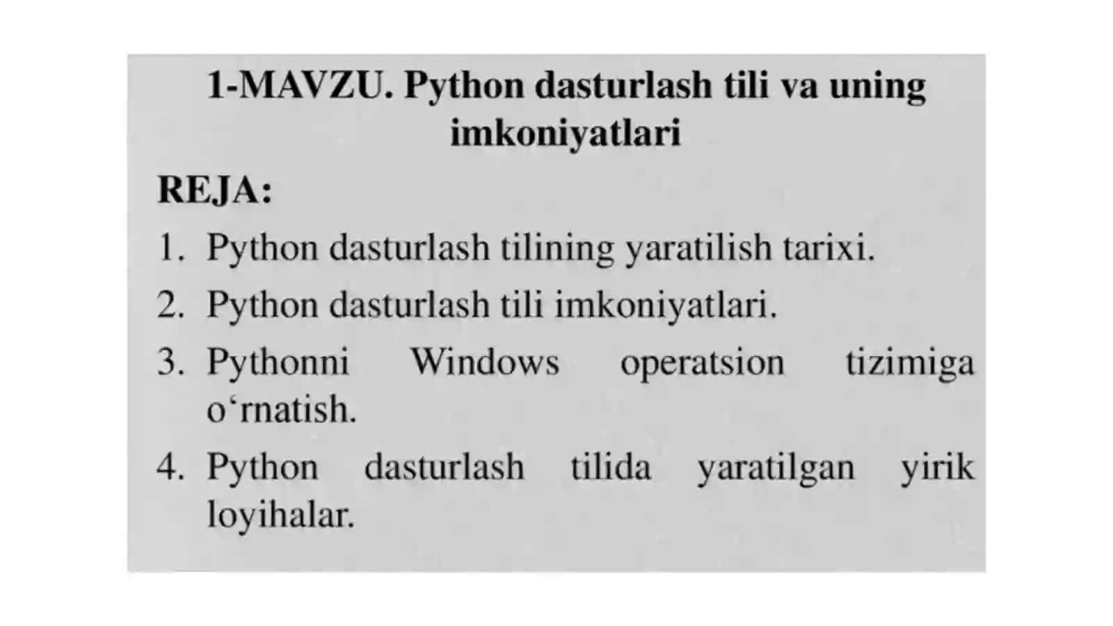 Python-Kirish 2