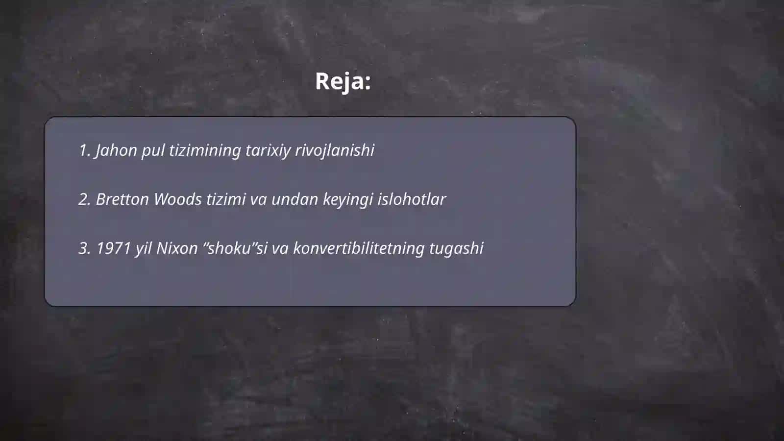 Jahon pul islohotlari 2