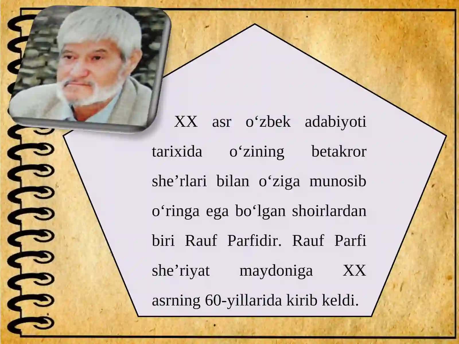 11-sinf Rauf Parfi she'rlari haqida 2