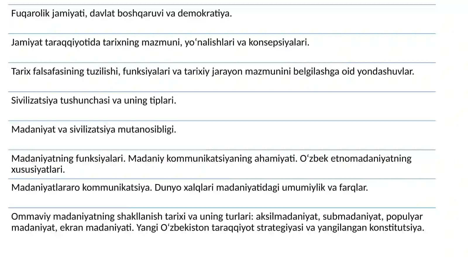 TARIXFALSAFASI, SIVILIZATSIYA VA MADANIYAT 2