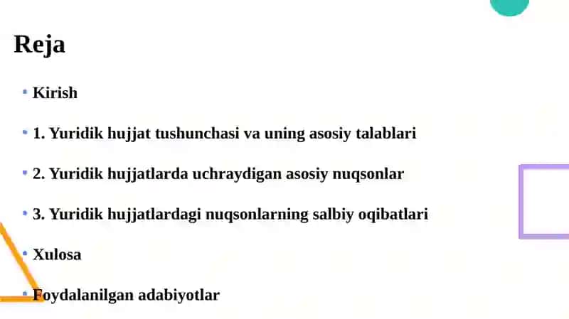 Yuridikh ujjatdagi nuqsonlar va ularning oldini olish yo’llari 2