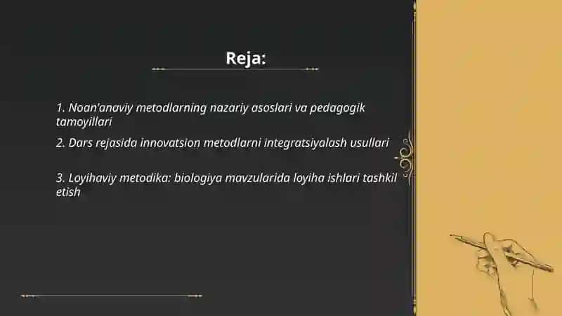 Biologiya darslarida noanʼanaviy metodlarni qoʻllash metodikasi 2