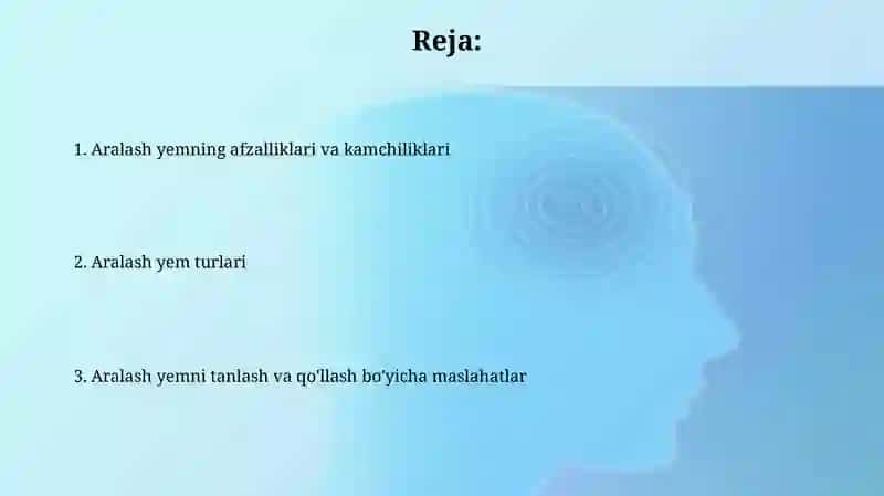 Omixta yem turlari 2
