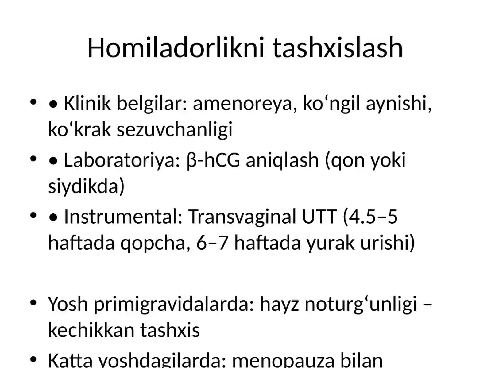 Yosh va Katta Yoshdagi Birinchi Tug‘uvchilarda Homiladorlikni Olib Borish va Tashxislash 2