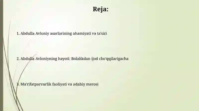 Abdulla Avloniyning hayoti va ijodi yaratgan asarlari 2