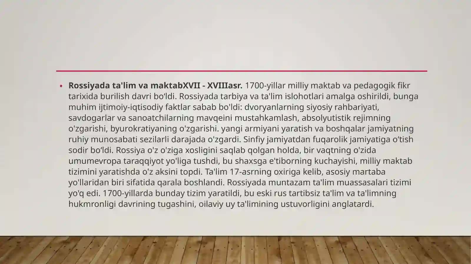 Pedagogika tarixi. 17-18-asrlarda Gʻarbiy Yevropada taʼlimning rivojlanishi 2