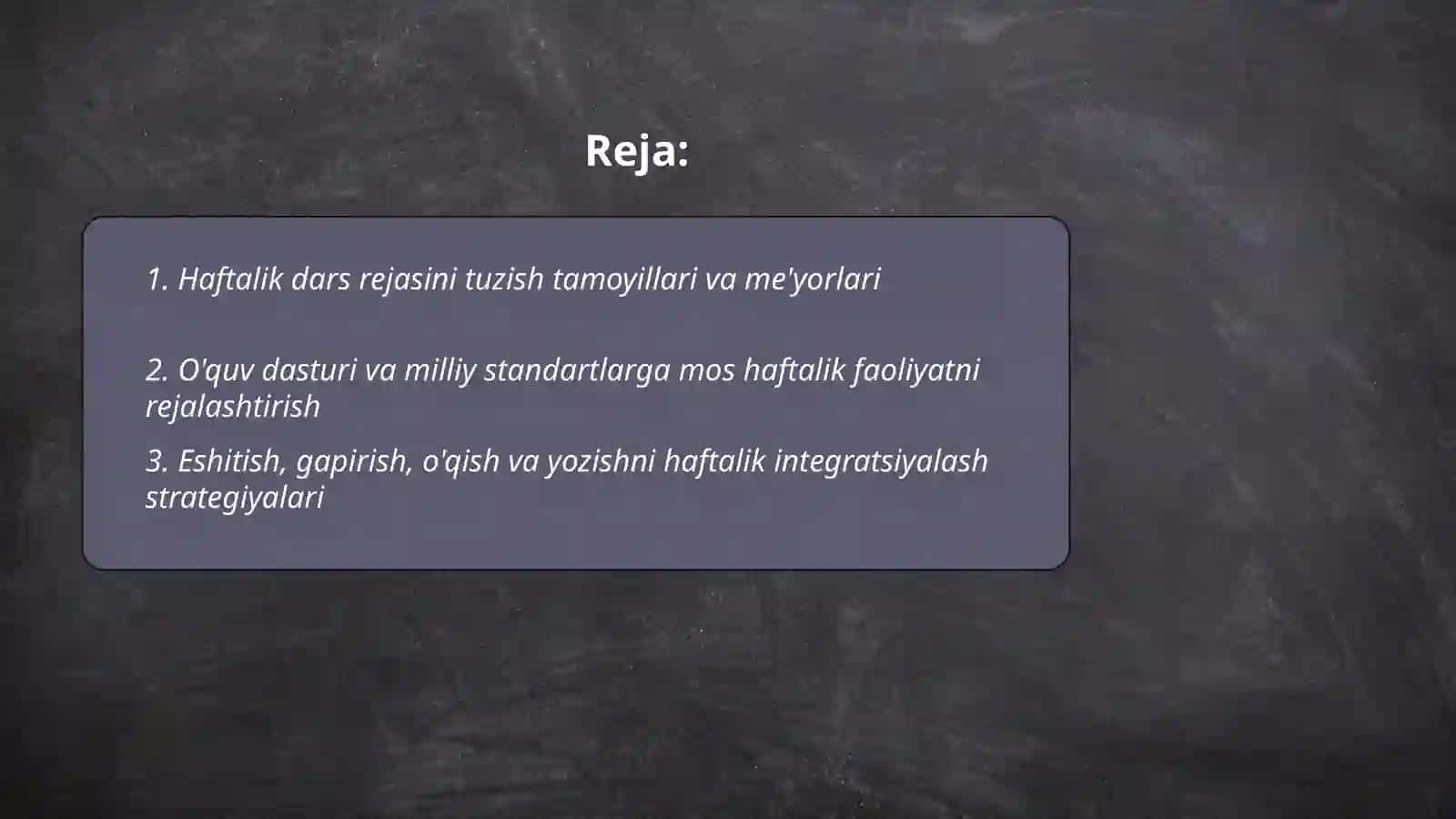 Ona tilidan haftaliklarni tashkillashtirish yuzasidan takliflar ishlab chiqish 2