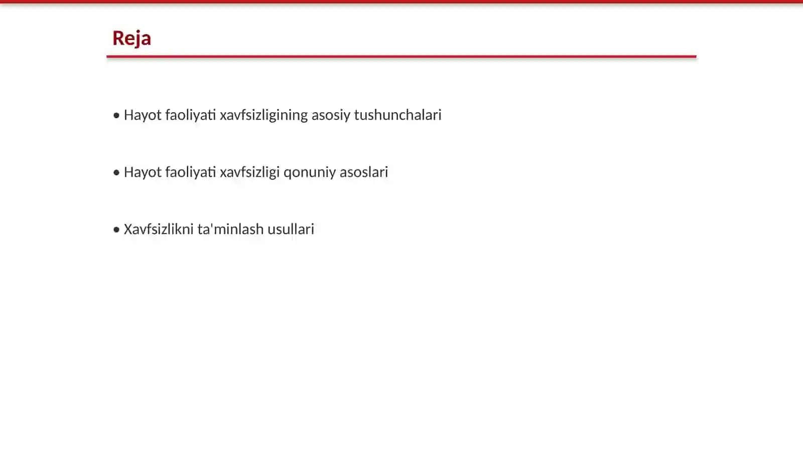 Hayot faoliyati xavfsizligi faniga kirish va huquqiy asoslari 2