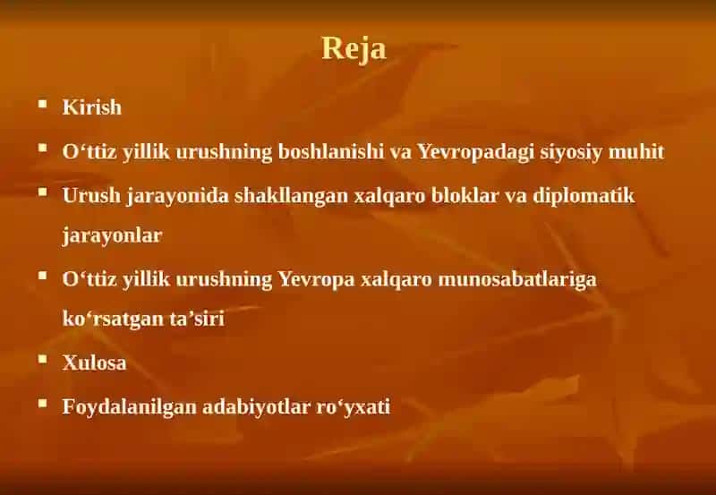 O‘TTIZ YILLIK URUSHNING YEVROPADA XALQARO MUNOSABATLARGA TA’SIRI 2