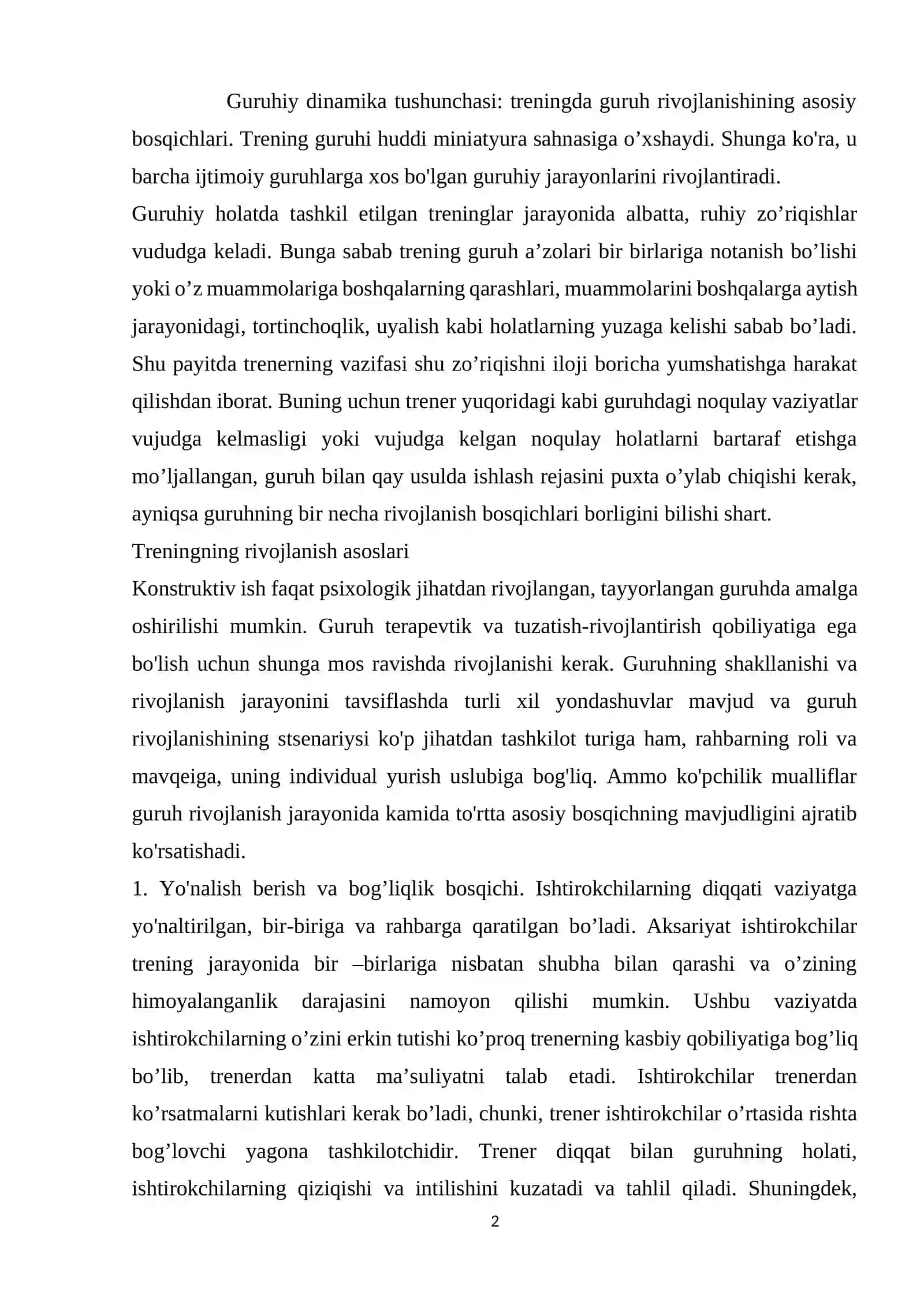 Guruhiy dinamika tushunchasi 2