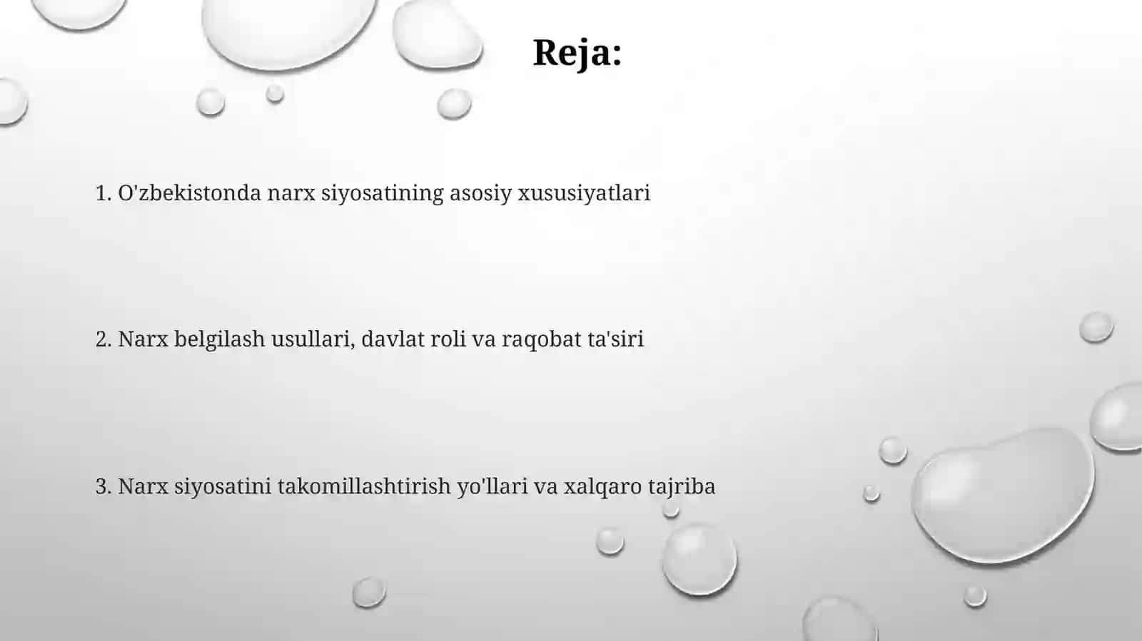 Narxsiyosativauning Oʻzbekistonda amalga oshirilish xususiyatlari 2