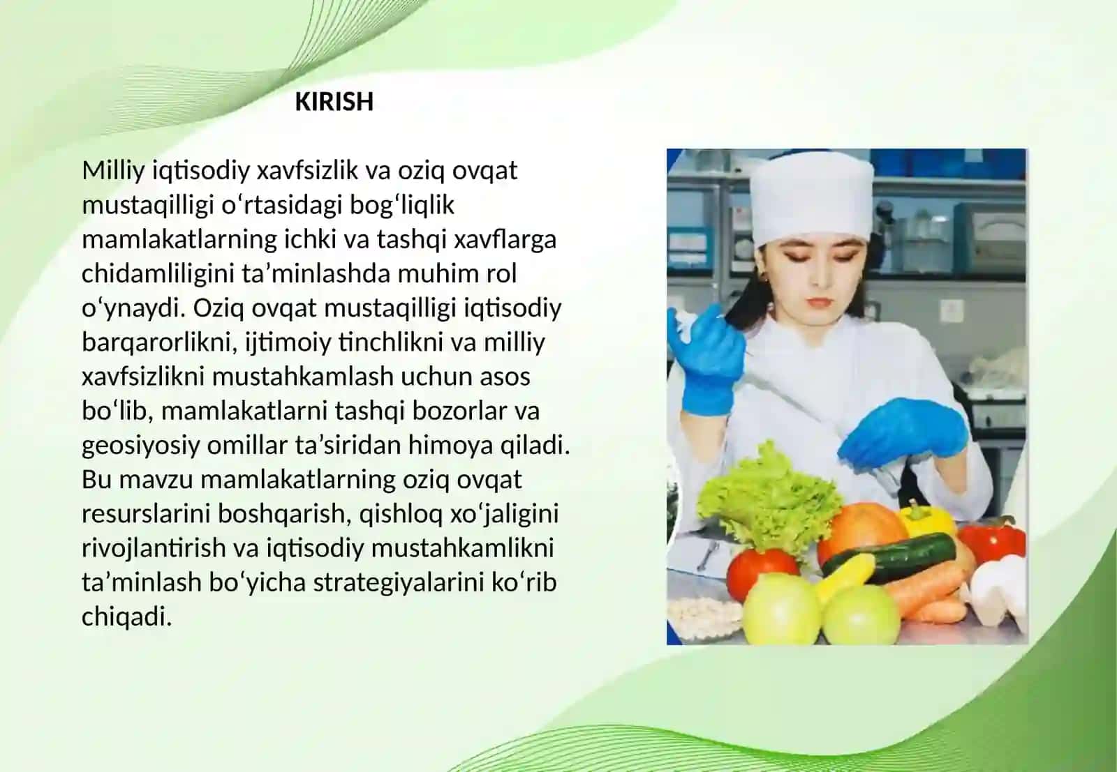 Milliy iqtisodiy xavfsizlik va oziq ovqat mustaqilligi o‘rtasidagi bog‘liqlik 2