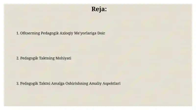 Ofitserning Pedagogik Axloqiy Me'yorlariga Doir 2
