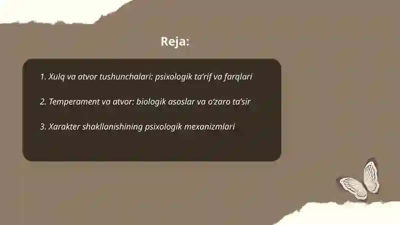 Xulq va Atvorning Psixologik Asoslari 2