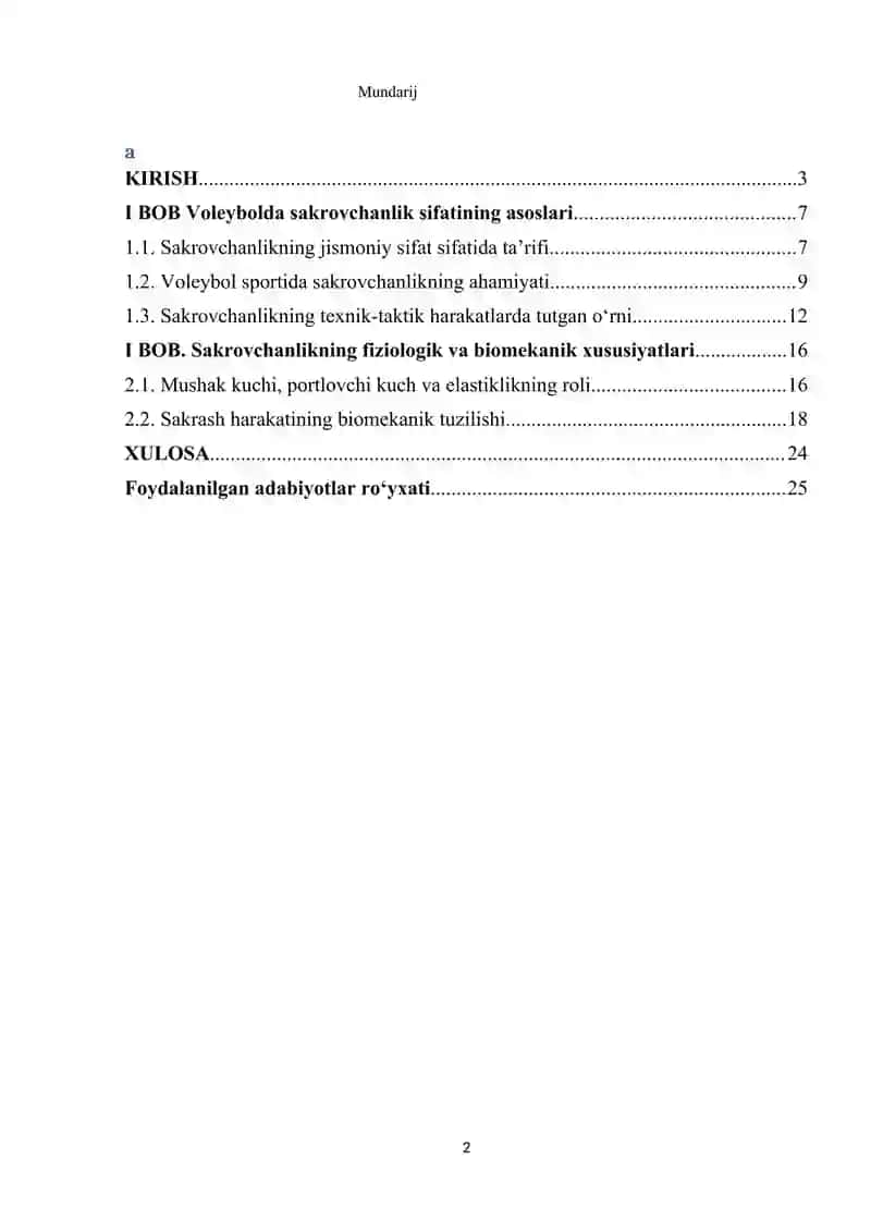 Voleybolda sakrovchanlik sifatlarini oshirish 2