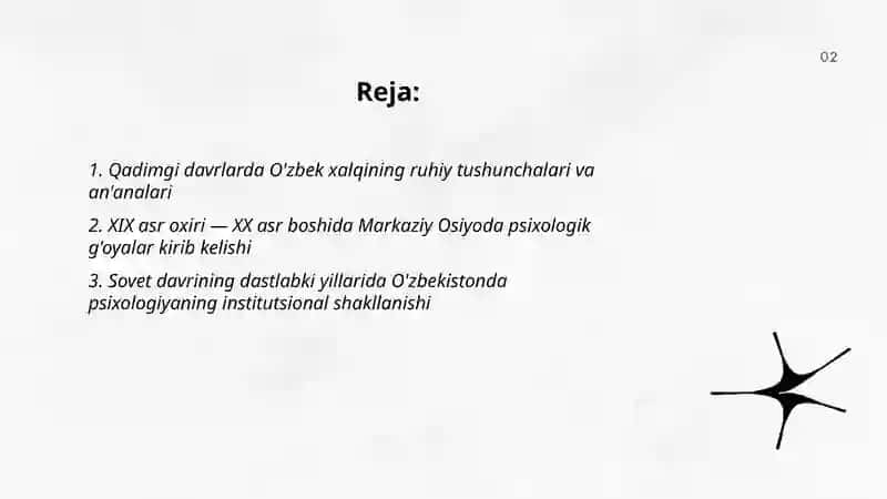 O'zbekistonda psixalogiya fanining qisqacha tarixiy taraqqiyot 2