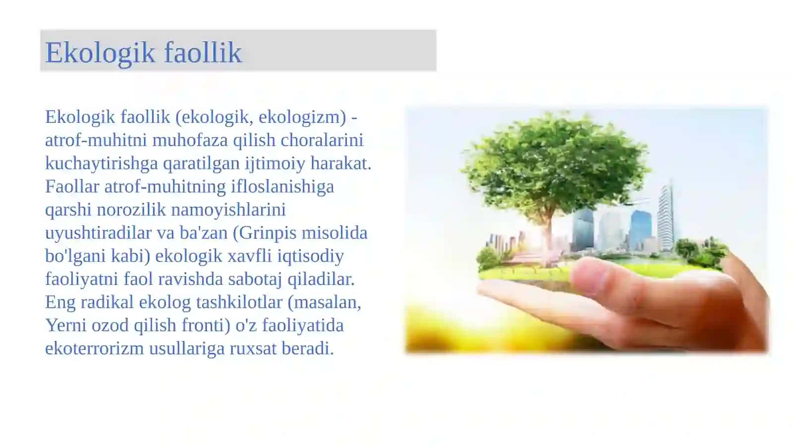 Ekologik xavfsizlik: Umumiy muammolar 2