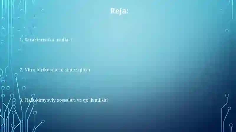 Nitro birikmalarning olinishi va fizik kimyoviy xossalari 2