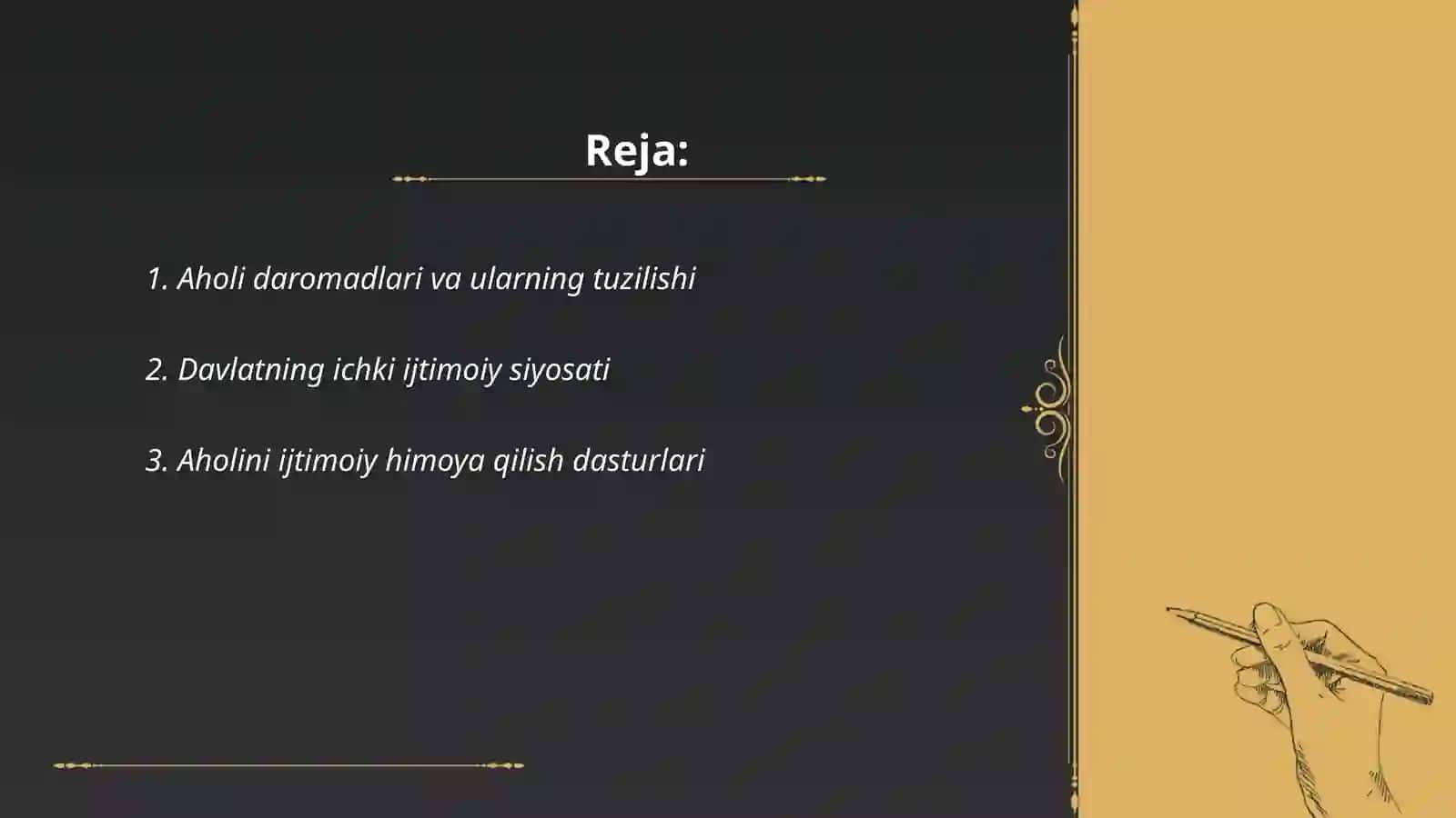 Aholi daromadlari va davlatning ichki ijtimoiy siyosati 2