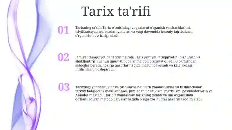 Tarixning Mazmuni, Yo'nalishlari Va Konsepsiyalari 2