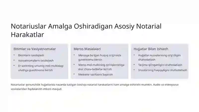 Notarial Harakatlarni AmalgaOshirishning umumiy qoidalari 2