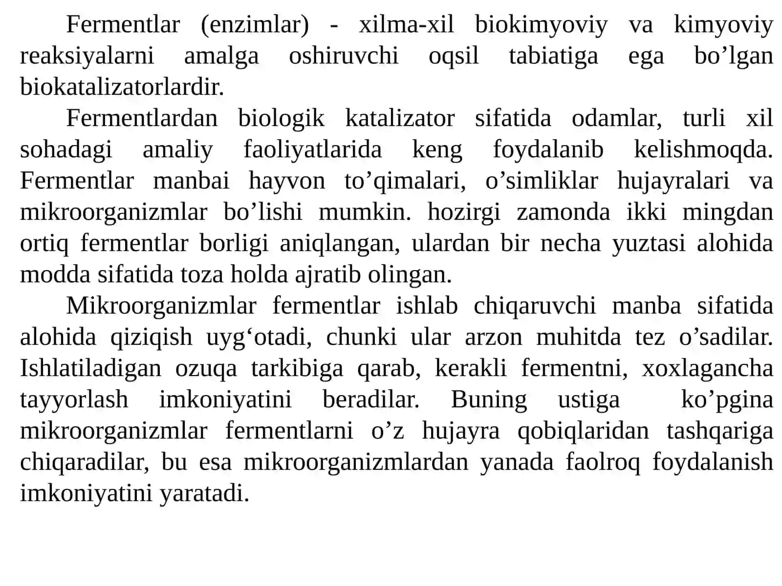 Fermentlar muxandisligi va uning asosiy vazifalari 2