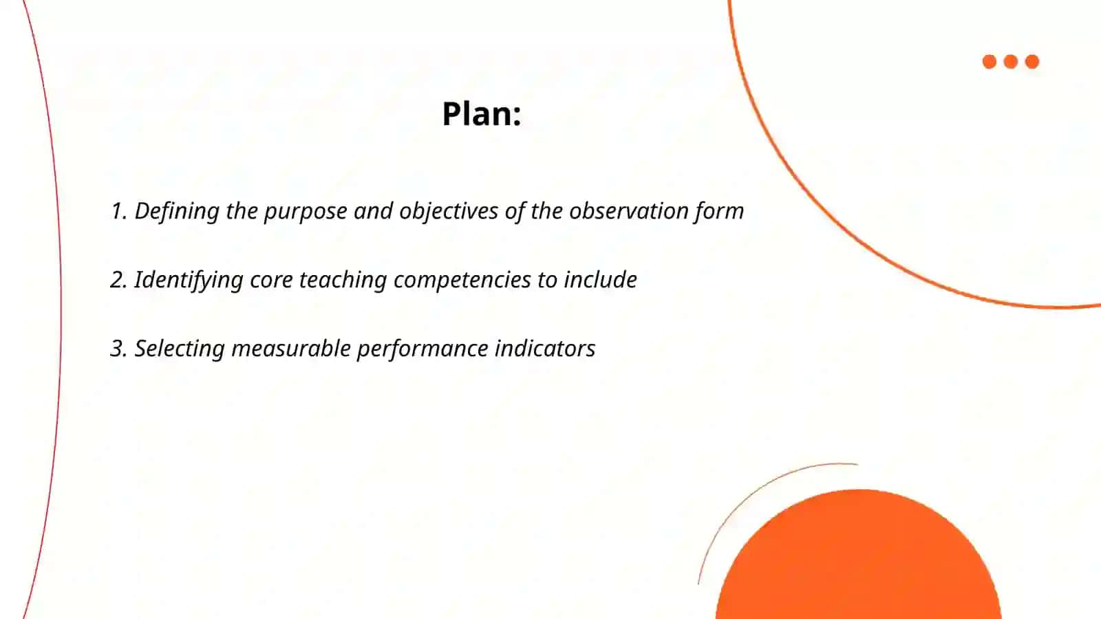 Design of lesson observation form 2