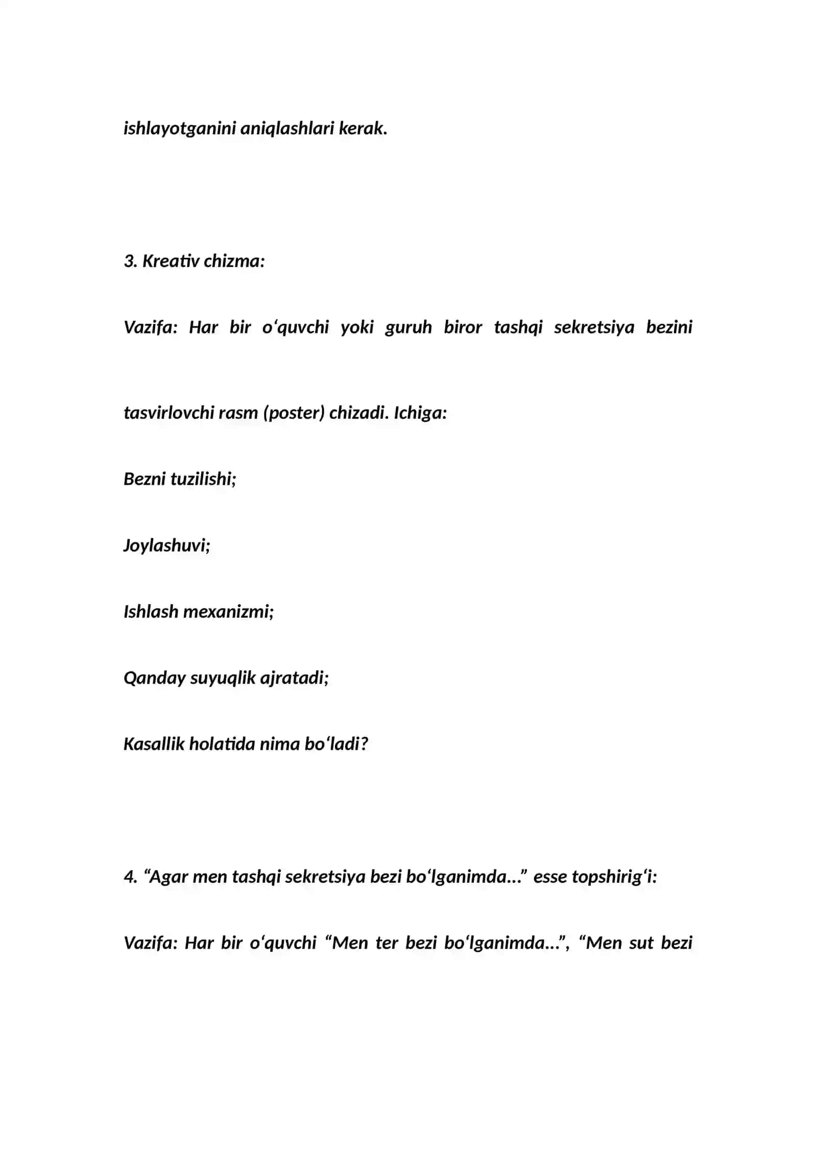 Nostandart topshiriqlar 2