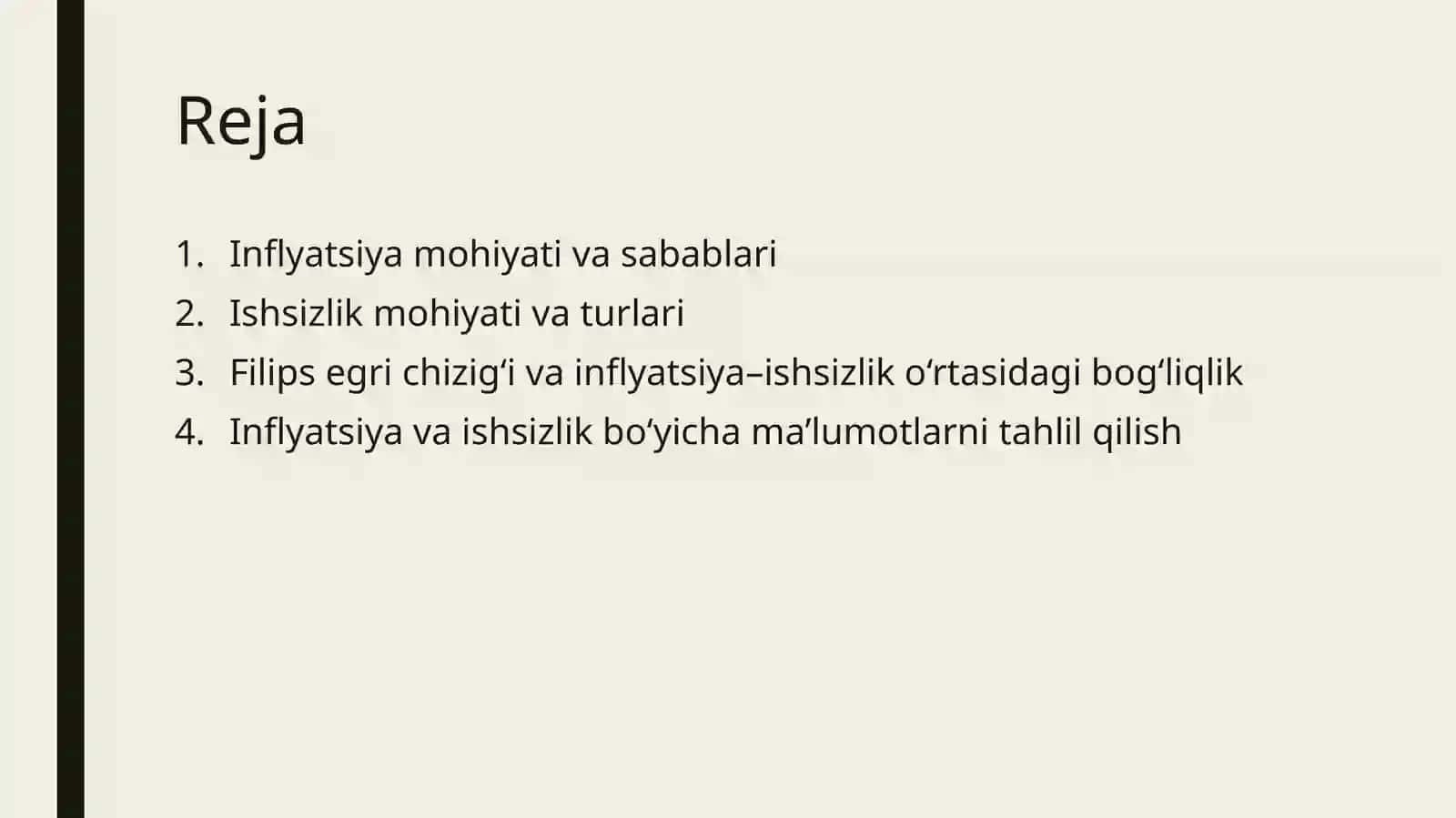 Inflyatsiya va ishsizlik ma’lumotlarini tahlili 2