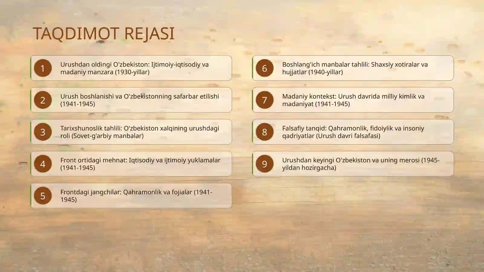 Urush yillarida O'zbekistonning front ortidagi hissasi va insoniy qurbonliklari 2