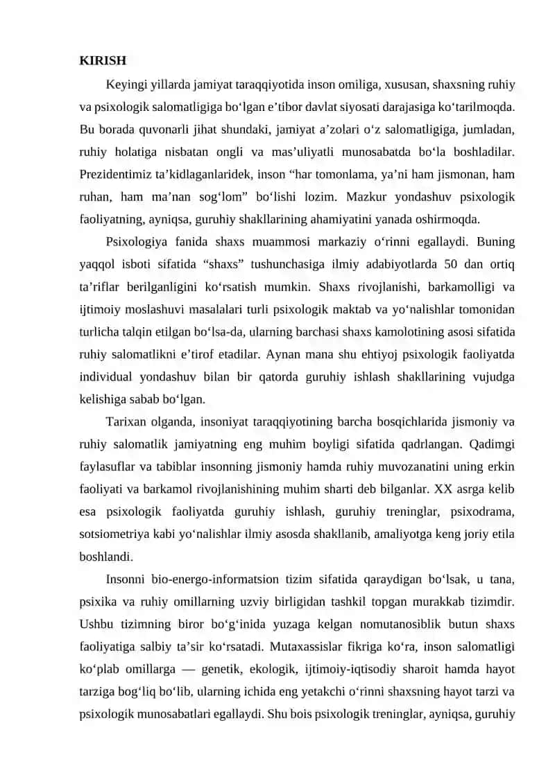PSIXOLOGIK FAOLIYATDA GURUHIY JIHATDAN ISHLASHNING TARIXI 2