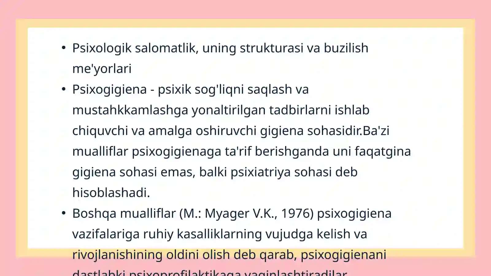 Psixosotsial salomatlik, asosiy ko’rsatkichlar va baholash mezonlari 2