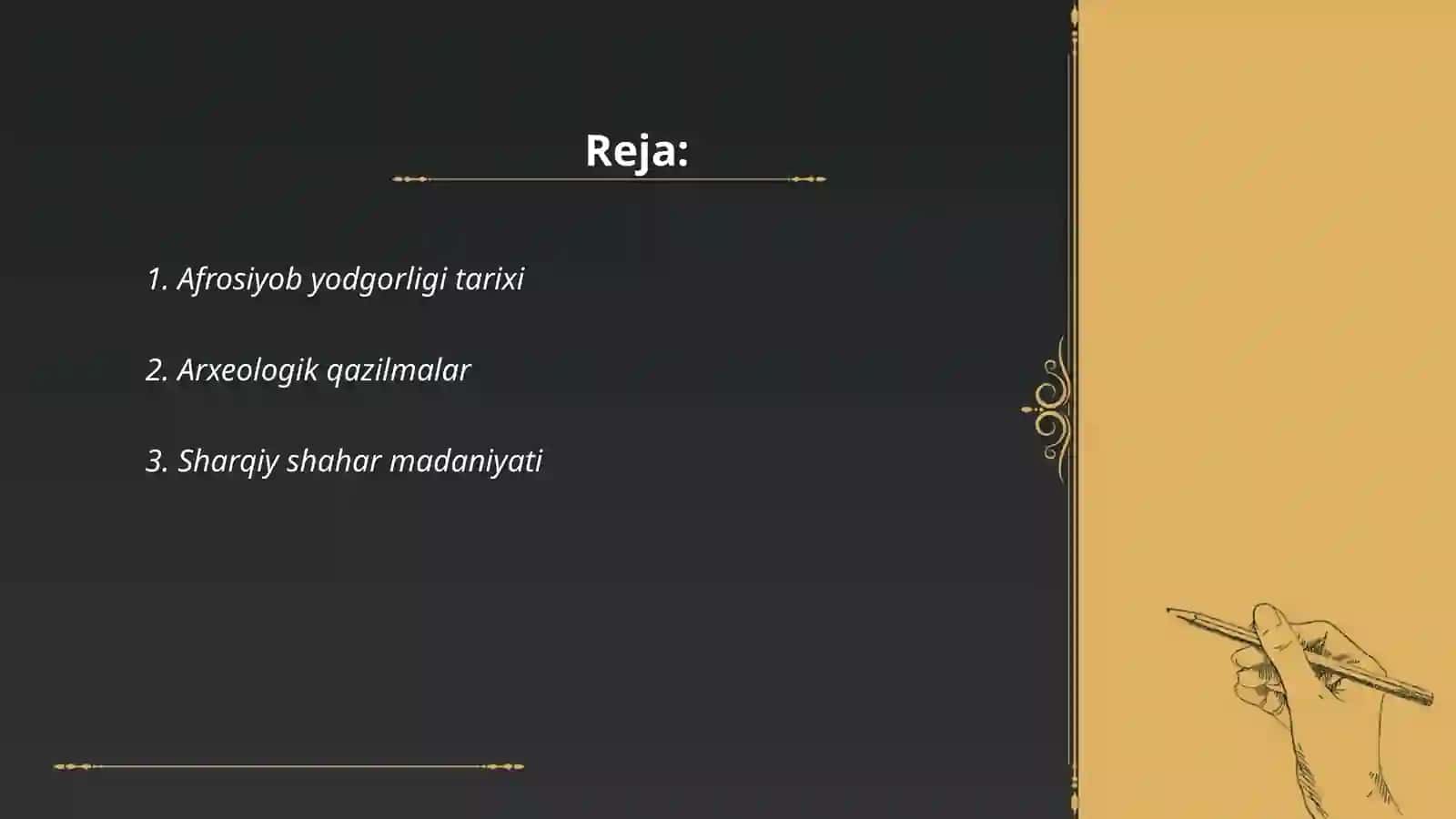 Afrosiyob yodgorligi tarixi 2