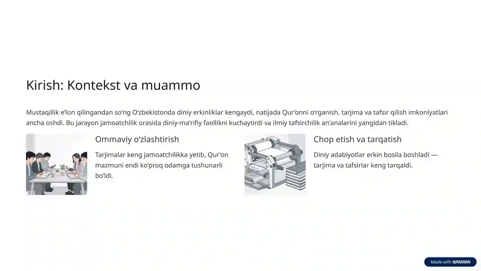 Mustaqillik davrida Qur’on tarjima va tafsirlarining rivojlanishi hamda ularning jamiyatdagi ahamiyati 2