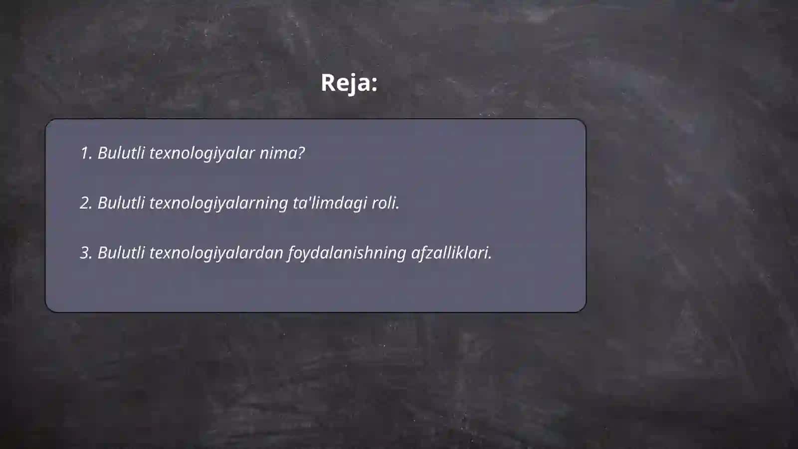 Bulutli texnologiyalarning ta'limiy imkoniyatlari bilan tanishish 2