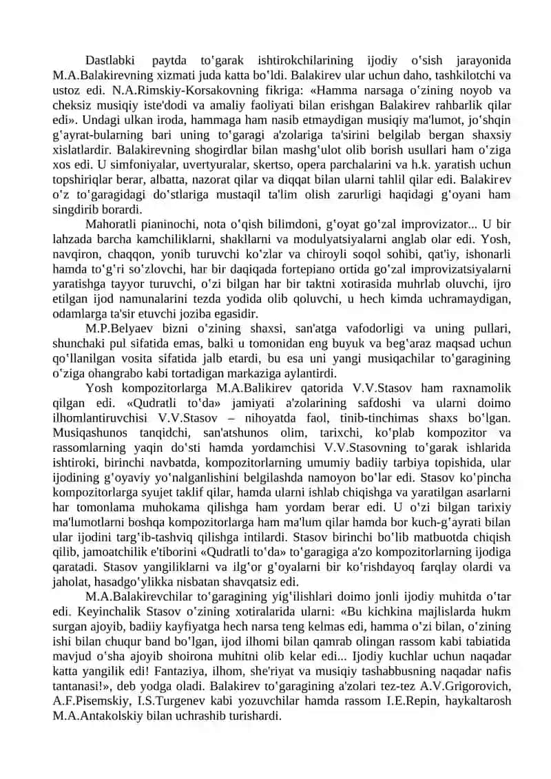 XIX asrning 2 yarmidagi rus musiqa madaniyati 2