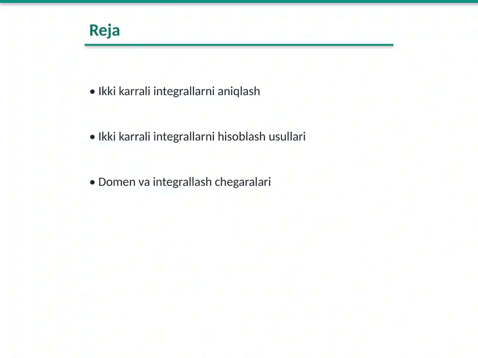 Ikki karrali integrallar haqida tushuncha 2
